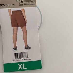 Mondetta Tan Athletic Shorts Elastic Waist Lightweight| Women XL| Brand New